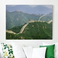 Bilderwelten Leinwandbild Natur & Landschaft - Querformat Die chinesische Mauer im Grünen