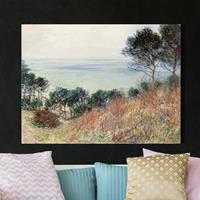 Bilderwelten Leinwandbild Kunstdruck - Querformat Claude Monet - Küste Varengeville