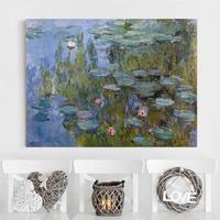 Bilderwelten Leinwandbild Kunstdruck - Querformat Claude Monet - Seerosen (Nympheas)