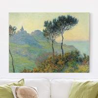 Bilderwelten Leinwandbild Kunstdruck - Querformat Claude Monet - Varengeville Abendsonne