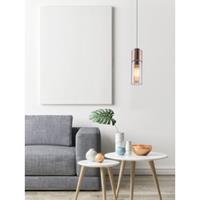 Globo Klassieke hanglamp Annika - L:10.5cm - E27 - Metaal - Bruin