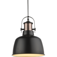 Globo Klassieke hanglamp Kutum - L:23cm - E27 - Metaal - Bruin