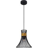 Globo Industriële hanglamp Purra - L:22cm - E27 - Metaal - Zwart