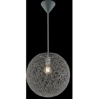 Globo Moderne hanglamp Coropuna - L:32cm - E27 - Kunststof - Grijs
