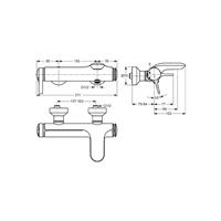 Ideal Standard Einhebel-Badearmatur MELANGE AP chrom