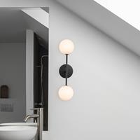 PR Home Sigma D LED wandlamp 2-lamps zwart/opaal
