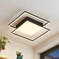 Lindby Zayd LED plafondlamp, zwart, dimbaar
