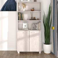 VidaXL Highboard Massivholz Kiefer Weiß 