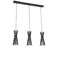 QAZQA Hanglamp broom - Zwart - Art Deco - L 120cm