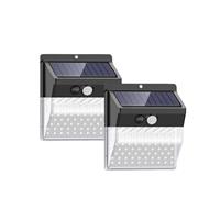 Fedec Solar Buitenlamp met bewegingssensor - 2 stuks - Zwart