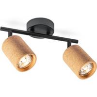 Home Sweet Home LED opbouwspot Cork 2L - zwart / kurk