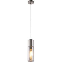 Globo Moderne hanglamp Annika - L:10.5cm - E27 - Metaal - Grijs