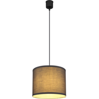 Globo Industriële hanglamp Nathan - L:28cm - E27 - Metaal - Zwart