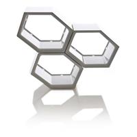 Luceplan Moderne Pendelleuchten Honeycomb, Weiß, Kunststoff, 1D7001000002
