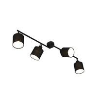 QAZQA Moderne Deckenleuchte schwarz 89,5 cm 4-Licht verstellbar - Hetta