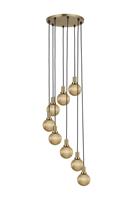 Ptmd Collection Juliet Hanglamp  38 x 38 x 180 cm  Glas  Goud