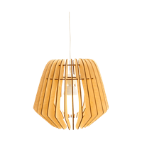 Bomerango Original Naturel houten hanglamp met koordset wit - Medium Ø 37 cm