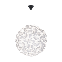 Umage Lora Medium hanglamp white - met koordset zwart - Ø 45 cm