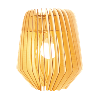 Bomerango Spin Naturel houten hanglamp met koordset wit - Large Ø 50 cm