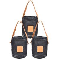 Best for Boots 3x Deurstoppers denim/jeans en leer 13 x 17 cm -