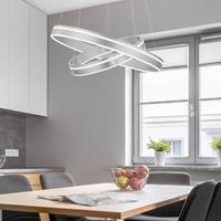 PAUL NEUHAUS Smart hanglamp staal 2-lichts met afstandsbediening - Ronith