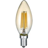 BES LED LED Lamp - Filament - Trion Kirza - 4W - E14 Fitting - Warm Wit 2700K - Dimbaar - Amber - Glas