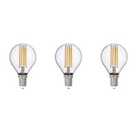 BES LED LED Lamp - Filament - Trion Tropin - Set 3 Stuks - E14 Fitting - 2W - Warm Wit-2700K - Transparant Helder - Glas