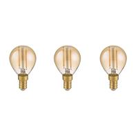 BES LED LED Lamp - Filament - Trion Tropin - Set 3 Stuks - E14 Fitting - 2W - Warm Wit-2700K - Amber - Glas