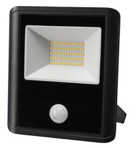 ledfloodlightsdiy Led-strahler für den aussenbereich - 50 w, weiss - schwarz - pir-sensor Velleman LEDA7005NW-BP