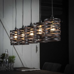 Hoyz Collection Hoyz - Industriele Hanglamp - 5 Lampen - ø17 - Spiraal
