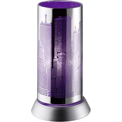 Reality Moderne Tafellamp City - Metaal - Chroom