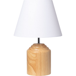 Bussandri Mediteraanse Tafellamp - Hout - Mediterraans - E27 - L:24cm - Voor Binnen - Woonkamer - Eetkamer - Slaapkamer - Tafellampen - Bruin