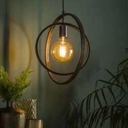 Hoyz Collection Hoyz - Industrieel Hanglamp - 1 Lamp - Turn around - Zwart