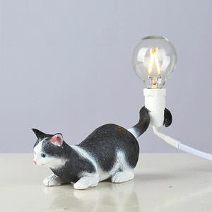 huismerk Cat Light Animal Table Lamp Mini Night Light Power Plug: EU Plug(Meditatie)