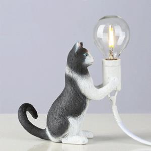 huismerk Cat Light Animal Table Lamp Mini Night Light Power Plug:EU Plug(Visit)