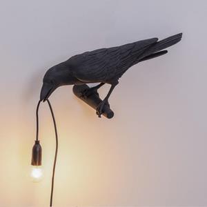 huismerk E12 LED Lucky Bird Wall Lamp Tafellamp voor slaapkamer stijl: uitziende muur lamp plug: EU plug (Zwart)