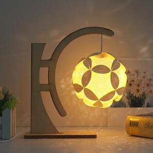 huismerk Paper Art Light en Shadow Paper Carving Lamp DIY Handgemaakte Creatieve Kleine Tafellamp Stijl: Arc-vormige