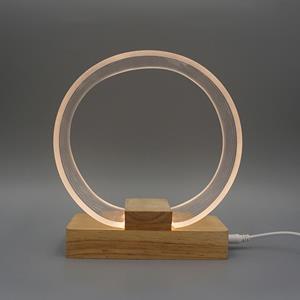 huismerk USB Acryl Ring Tafellamp Nachtlamp