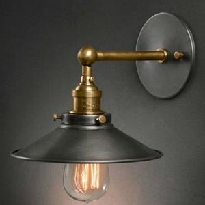 huismerk Antieke lamp van zuiver koper Single-head muur woonkamer Vintage Fashion Bar Lamp zonder bollen grootte: 22 cm