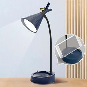 huismerk GIVELONG Forest Bird LED Touch Usb Tafellamp met mobiele telefoonhouder slaapkamer nachtlamp (GL361-3 Blauw)