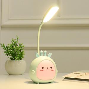 huismerk YW2021 Cartoon Cute LED Eye Protection Desk Lamp Student Dormitory Slaapkamer Vouwen Leestafellamp Kleur: Blauw lam