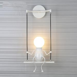 huismerk E27 LED persoonlijkheid creatieve retro smeedijzeren schurk muur lamp zonder lamp (wit)