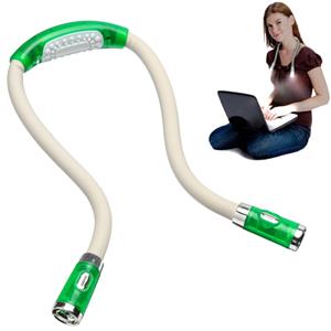 huismerk Draagbare U-vormige LED flexibele handsfree knuffel nek lezing boek lamp toorts (groen)