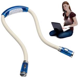 huismerk Draagbare U-vormige LED flexibele handsfree knuffel nek lezing boek lamp toorts (blauw)