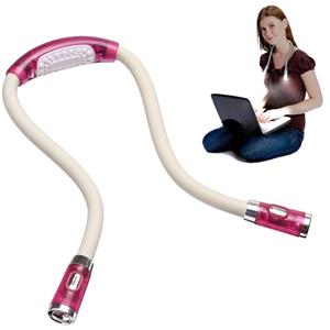 huismerk Draagbare U-vormige LED flexibele handsfree knuffel nek lezing boek lamp toorts (roze)