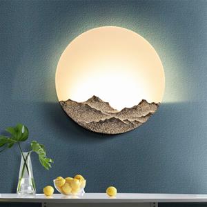 huismerk Chinese stijl muur lamp LED Slaapkamer nachtkast lamp woonkamer decoratielampen grootte: Modder kleur klein