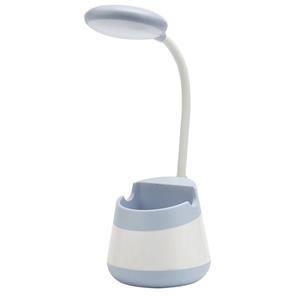 huismerk USB-oplaad led-bureaulichtoogbeschermingslamp met penhouder en telefoonhouder (CS276-1 Blauw)