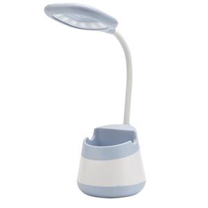 huismerk USB opladen LED bureau licht oogbescherming lamp met pen houder en telefoon houder (CS276-3 blauw)