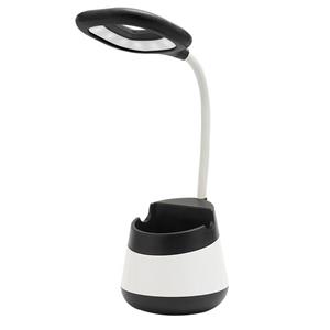 huismerk USB opladen LED bureau licht oogbescherming lamp met pen houder en telefoon houder (CS276-3 zwart)