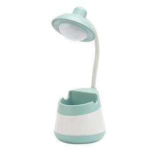 huismerk USB opladen LED bureau licht oogbescherming lamp met pen houder en telefoon houder (CS276-4 groen)